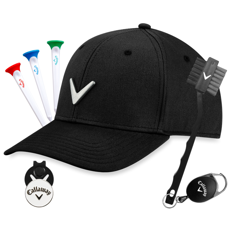 Callaway x clubhouse コラボ 黒 キャップ C17104-Cap_GiftSet-